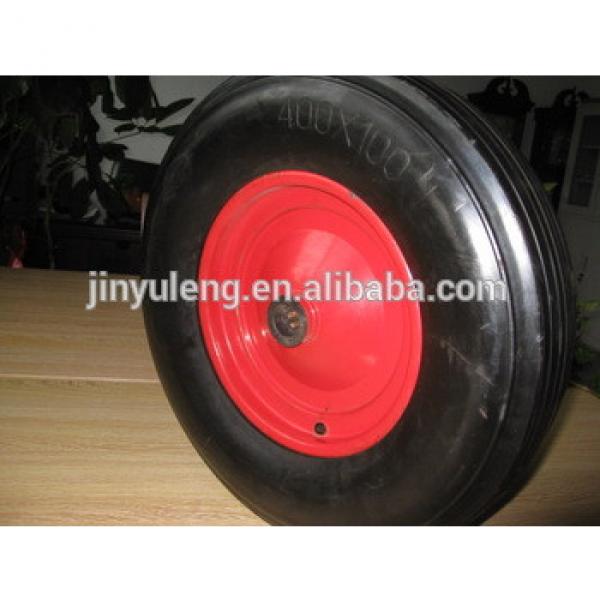 400x100 large cart wheel solid rubber tires #1 image