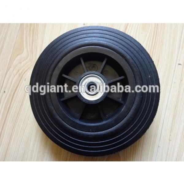 8inch solid rubber wheel for ash container and waste bin #1 image