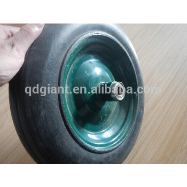 Good quality china cheap price 14&quot;x4&quot; solid rubber powder wheel #1 image